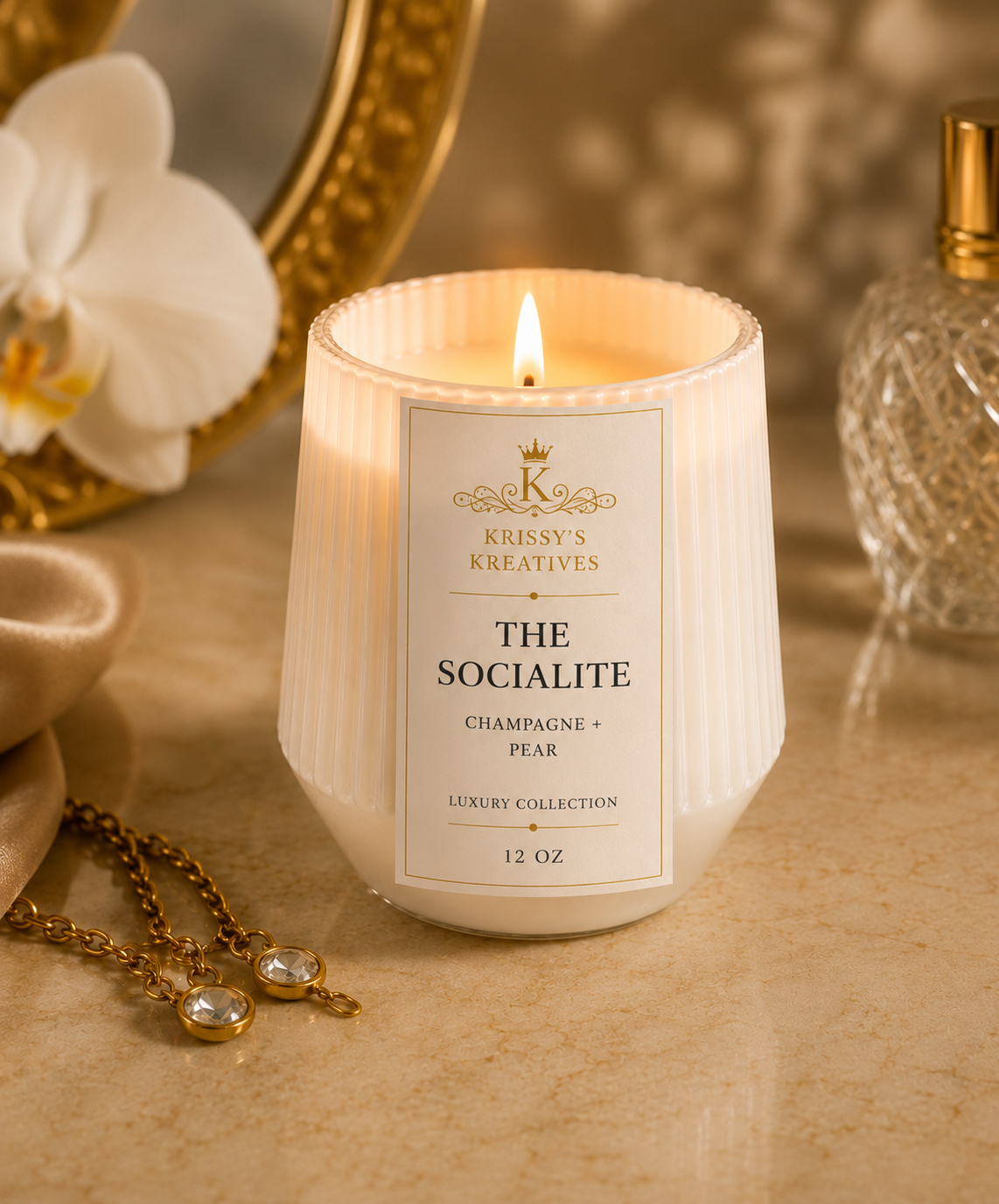 THE  SOCIALITE 12 oz Soy Wax Candle- Lux Collection
