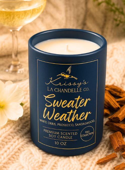 Sweater Weather – White Orris, Prosecco & Sandalwood Candle 10oz