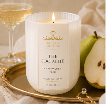 THE  SOCIALITE 10 oz Soy Wax Candle- Lux Collection
