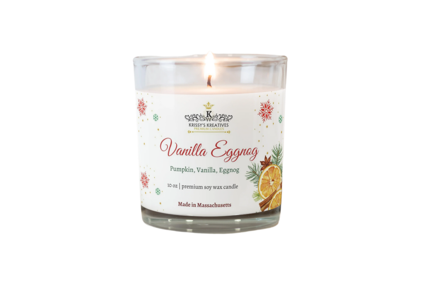Vanilla Eggnog Holiday Candle, Christmas, Fall season, 10 oz